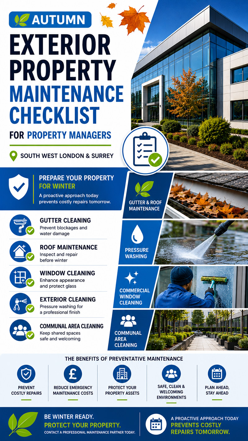 Autumn Exterior Maintenance Checklist for South West London and Surrey Property Manager
