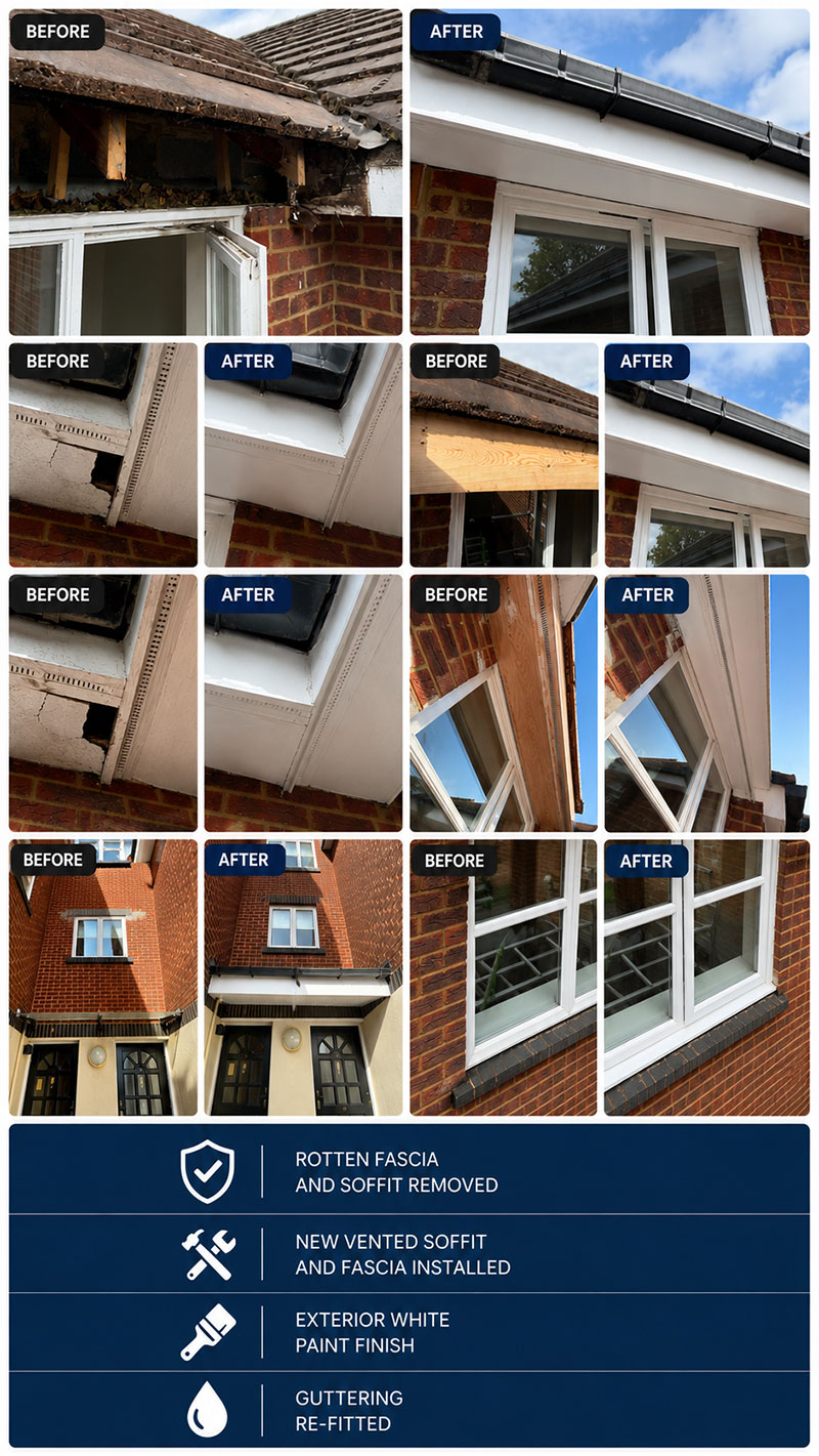 Completed Fascia and Soffit Replacement at The Maltings