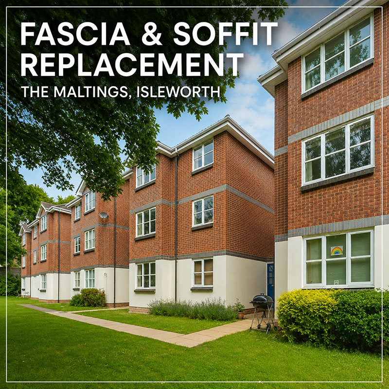 Tailored Cleaning Solutions Completes Fascia and Soffit Replacement at The Maltings, Isleworth